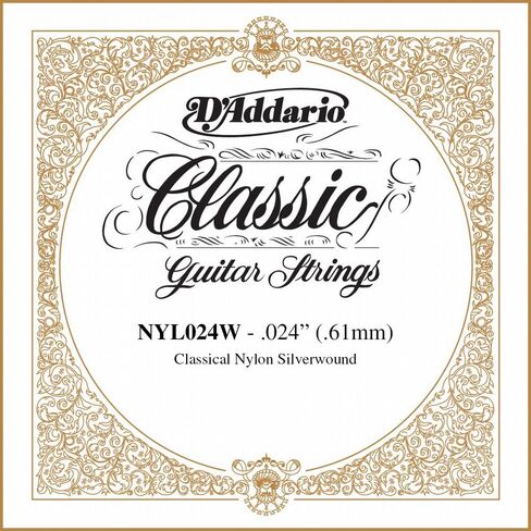 D'Addario NYL019W Silver-plated Copper Classical Single String, 019 in Saudi Arabia