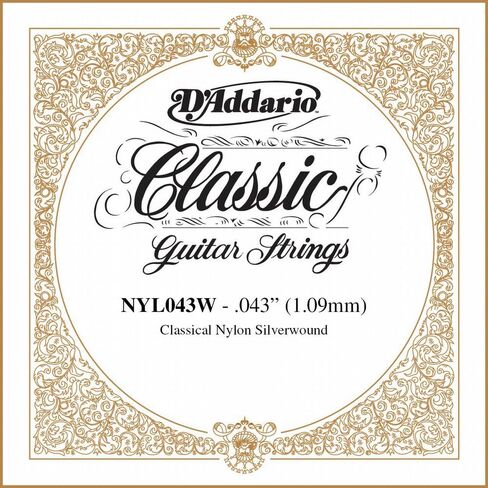 D'Addario NYL019W Silver-plated Copper Classical Single String, 019 in Saudi Arabia
