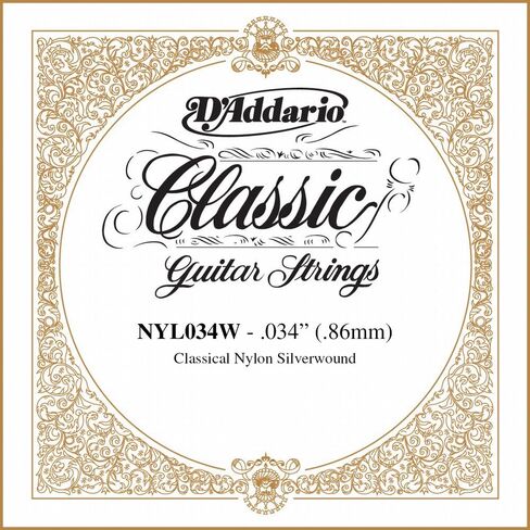 D'Addario NYL019W Silver-plated Copper Classical Single String, 019 in Saudi Arabia