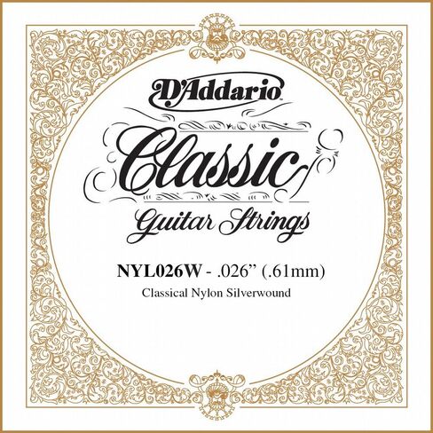 D'Addario NYL019W Silver-plated Copper Classical Single String, 019 in Saudi Arabia