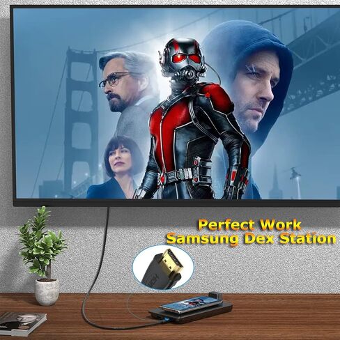 كابل HDMI 2.0 بطول 25 قدمًا، موصلات مطاطية وذهبية عالية السرعة، 4K@60 هرتز، فائق الدقة، 2K، 1080P، ARC متوافق مع أجهزة الكمبيوتر المحمول، والشاشة، وPS5، وPS4، وXbox One، وFire TV، وApple TV والمزيد in Kuwait