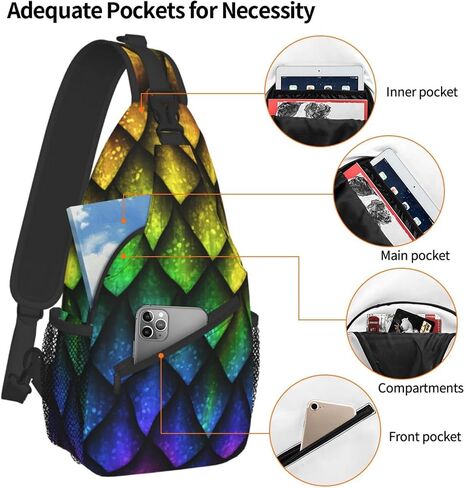 Funny Sling Bag For Women Men,Animal Print Crossbody Shoulder Bags Casual Backpack Chest Bag Hiking Daypack in Saudi Arabia