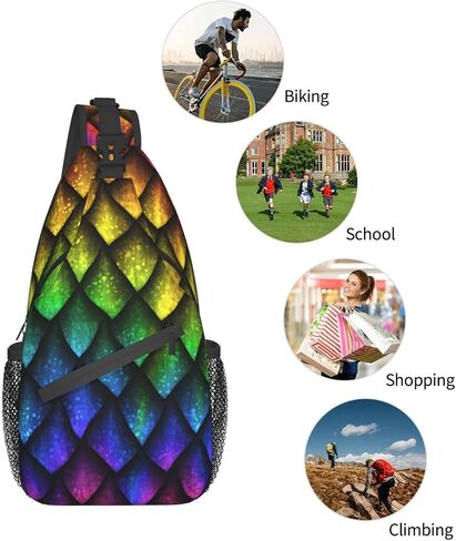 Funny Sling Bag For Women Men,Animal Print Crossbody Shoulder Bags Casual Backpack Chest Bag Hiking Daypack in Saudi Arabia