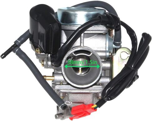 مكربن ​​150cc لمحركات GY6 4 السكتة الدماغية 125cc 150cc ATV Go Karts Scooter Mopeds QMJ/QMI157 QMJ/QMI152 - مقياس سحب مشعب 24 مم PD24J Carb in Kuwait