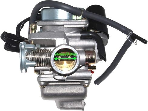 مكربن ​​150cc لمحركات GY6 4 السكتة الدماغية 125cc 150cc ATV Go Karts Scooter Mopeds QMJ/QMI157 QMJ/QMI152 - مقياس سحب مشعب 24 مم PD24J Carb in Kuwait