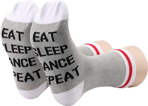 PXTIDY 2 Pairs Dance Socks For Women Dancers Eat Sleep Dance Repeat Dance Gift Socks Dance Team Gifts Dance Teacher Gift in Saudi Arabia