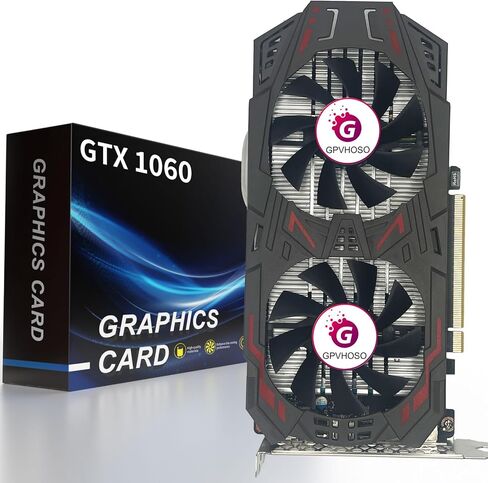 بطاقة رسومات الألعاب GeForce GTX 1060 6GB GDDR5 192bit 4K HDR VR Ready مراوح التبريد المزدوجة تدعم DirectX 12 PCIe3.0 * 16 HDMI DVI DP بطاقات الفيديو للكمبيوتر الشخصي in Kuwait