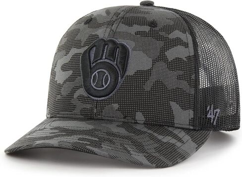 47 MLB Black Tonal Camo Snapback Trucker Adjustable Hat, Adult One Size Fits All in Saudi Arabia