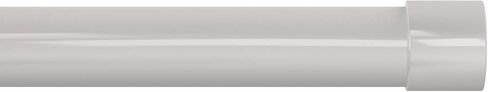 Lavish Home 1-Inch Curtain Rod - Decorative End Cap Style Finials & Hardware for Home Decor in Bedroom, Living Room & Kitchen - 66-120-Inch - Silver in Saudi Arabia