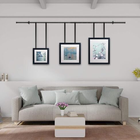 قضيب ستارة Lavish Home مقاس 1 بوصة - تشطيبات على شكل غطاء نهاية مزخرف وأجهزة لديكور المنزل في غرفة النوم وغرفة المعيشة والمطبخ - 66-120 بوصة - فضي in Kuwait