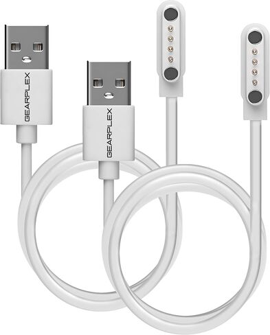 Magnetic Smart Watch Charging Cable Compatible with Apple, Samsung, and Fitness Watches, Quick Charge USB Type-C, 7.62mm with 4-Pin Connections (USB Type-C [2 Feet], Black) in Saudi Arabia