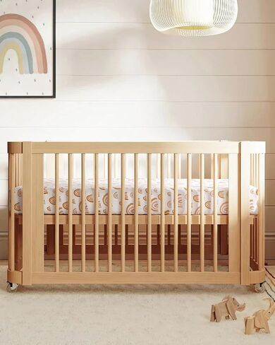 Babebay Crib Sheets for Baby Boys and Girl, Jersey Cotton Fitted Crib Sheet for Crib Mattress & Toddler Bed, Neutral Baby Sheets, 2 Pack(Boho Rainbow) in Saudi Arabia