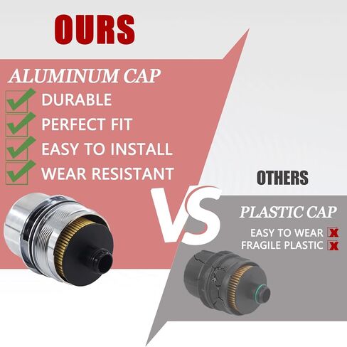 فلتر زيت محرك ديزل صديق للبيئة من الألومنيوم 68507598AA متوافق مع Jeep 2020 2021 Wrangler JL، 2021 Gladiator، 2020 2021 2022 Ram 1500 DT 68498720AA in Kuwait