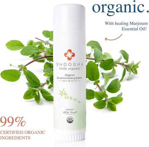 كريم الأكزيما العضوي من شوشا للبالغين، كريم طبيعي بالكامل معتمد من وزارة الزراعة الأمريكية لتخفيف الأكزيما، رائع للبشرة الحساسة، لا يسبب الحساسية، خالي من الغلوتين، يحتوي على مكونات عضوية مثل زيت الآذريون in Kuwait