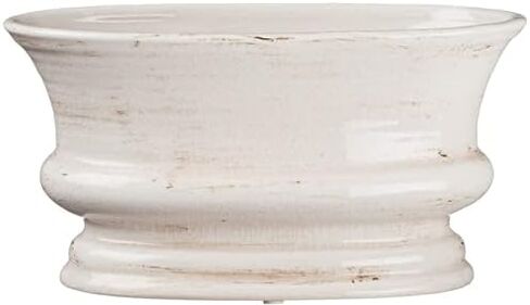Sullivans Oval Distressed Ceramic Vase, Home Decor Accents, Modern Farmhouse Living Room Décor and Accessories, Ideal Shelf Décor, Table and Mantle Decorations, (CM2342) in Saudi Arabia