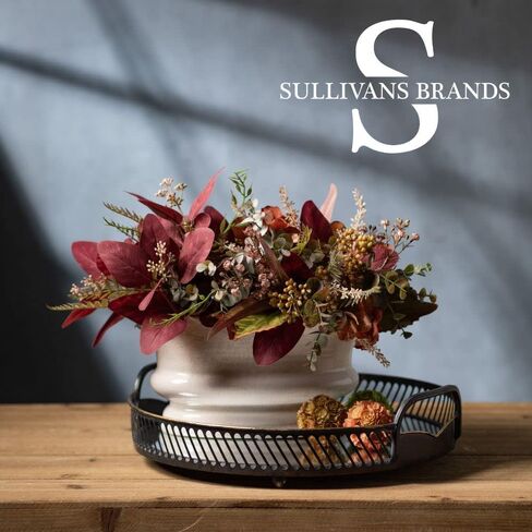 Sullivans Oval Distressed Ceramic Vase, Home Decor Accents, Modern Farmhouse Living Room Décor and Accessories, Ideal Shelf Décor, Table and Mantle Decorations, (CM2342) in Saudi Arabia