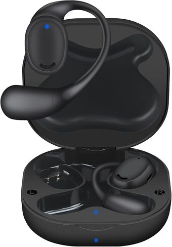 سماعات أذن Aolcev True اللاسلكية تعمل بتقنية البلوتوث 5.4 فوق الأذن وسماعات رأس عميقة الجهير لدراسة التمارين والقيادة وسادات أذن مفتوحة تعمل بتقنية البلوتوث لأجهزة iPhone وAndroid والكمبيوتر المحمول باللون الأسود in Kuwait