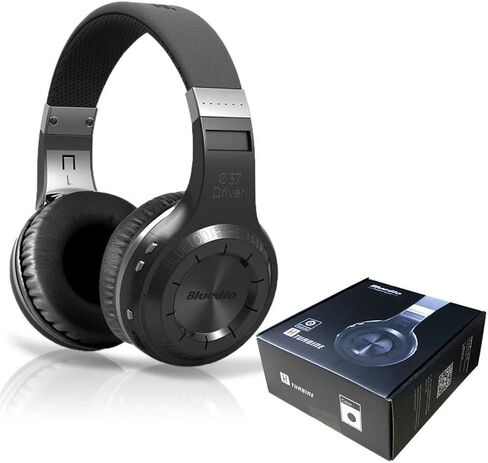 Bluedio V5.0 Bluetooth Headphones Over Ear, Wireless Bluetooth On-Ear Stereo Earphones Noise Cancelling, Soft Memory-Protein Earmuffs, w/Mic (Black) in Saudi Arabia