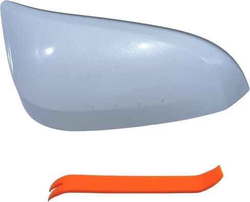 غطاء غطاء مرآة الجانب الأيسر للسائق متوافق مع تويوتا راف 4 2015-2018 أبيض لؤلؤي in Kuwait