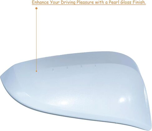 غطاء غطاء مرآة الجانب الأيسر للسائق متوافق مع تويوتا راف 4 2015-2018 أبيض لؤلؤي in Kuwait