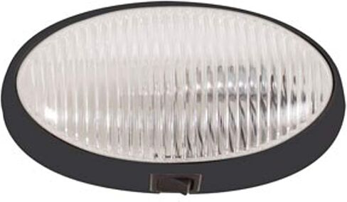 Optronics RVPL7CBFS Surface Mount Porchlight - Clear Oval, Black Housing in Saudi Arabia