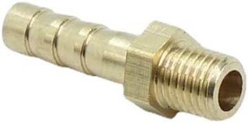 5 Pcs Brass Hose Fitting,Connector,Hose Barbed Adapter 6 mm Hose Barb to Metric M6 x 1 Male Pipe in Saudi Arabia