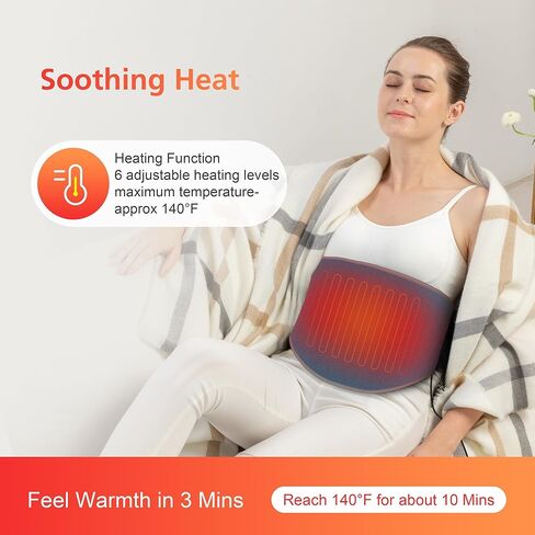Comfier Heating Pad for Back Pain Relief,Electric Heating Pad for Back Cramps,6 Heat Levels, 10Auto-Off, Heat Pad, Gifts for Woman Man in Kuwait