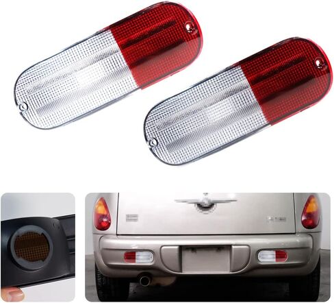 white/Red Lens housing kit Compatible With 2001 2002 2003 2004 2005 Chrysler PT Cruiser Replace OEM Backup Tail Brake Cover & Rear Fog housing in Saudi Arabia