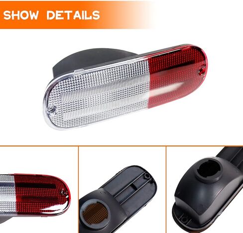 white/Red Lens housing kit Compatible With 2001 2002 2003 2004 2005 Chrysler PT Cruiser Replace OEM Backup Tail Brake Cover & Rear Fog housing in Saudi Arabia