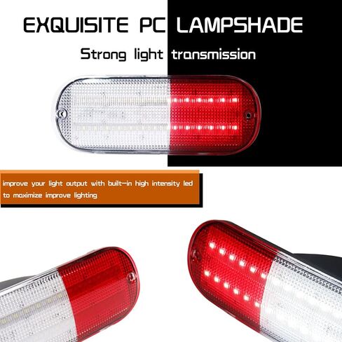 white/Red Lens housing kit Compatible With 2001 2002 2003 2004 2005 Chrysler PT Cruiser Replace OEM Backup Tail Brake Cover & Rear Fog housing in Saudi Arabia