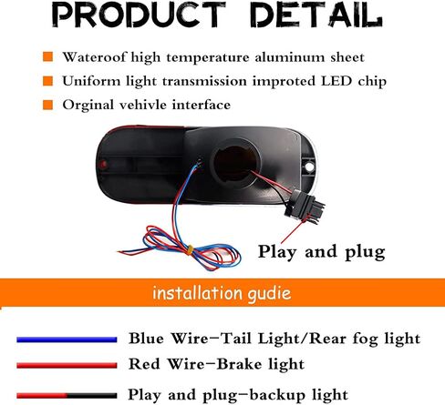 white/Red Lens housing kit Compatible With 2001 2002 2003 2004 2005 Chrysler PT Cruiser Replace OEM Backup Tail Brake Cover & Rear Fog housing in Saudi Arabia