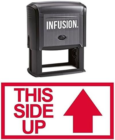 Infusion Ecommerce Self-Inking Box Stamps, This Side UP (Red) in Saudi Arabia