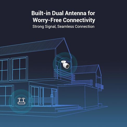 رؤية ليلية ملونة من EZVIZ، كاميرا أمان WiFi خارجية/خارجية، كاميرات أمان منزلية، كاميرا مراقبة، بدون اشتراك مع IP67 مقاوم للماء، كشف الحركة، التقاط الصوت، Alexa/Google، 512 SD in Kuwait