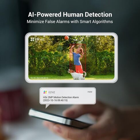 رؤية ليلية ملونة من EZVIZ، كاميرا أمان WiFi خارجية/خارجية، كاميرات أمان منزلية، كاميرا مراقبة، بدون اشتراك مع IP67 مقاوم للماء، كشف الحركة، التقاط الصوت، Alexa/Google، 512 SD in Kuwait