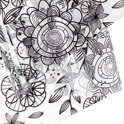 | Printed TPU Jelly Faux Leather 12 x 53 inches Transparent Clear Jelly Vinyl Great for Embroidery and Crafting Project (Floral) in Saudi Arabia