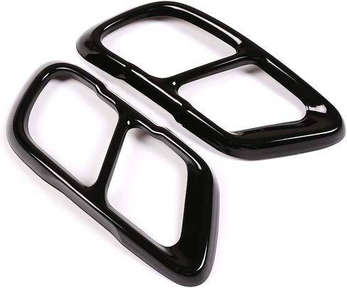 LLKUANG V8 Look Exhaust Mufflers Cover Trim For BMW X5 G05 X6 G06 X7 G07 2019 2020 2021 2022 2023 2024 Stainless Steel (Glossy Black) in Saudi Arabia