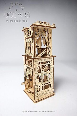 لغز UGEARS Archballista والبرج الخشبي ثلاثي الأبعاد - نموذج ميكانيكي للتجميع الذاتي - مجموعة DIY مقطوعة بالليزر in Kuwait