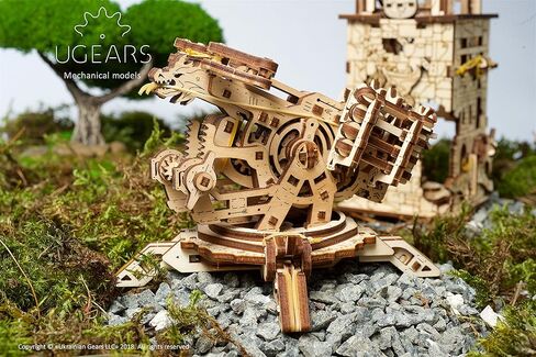 لغز UGEARS Archballista والبرج الخشبي ثلاثي الأبعاد - نموذج ميكانيكي للتجميع الذاتي - مجموعة DIY مقطوعة بالليزر in Kuwait