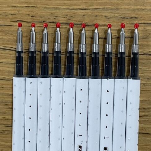 sencoo 10 عبوات 0.7 ملم قلم حبر جل أسود استبدال عبوات أقلام حبر دوارة قابلة للسحب in Kuwait