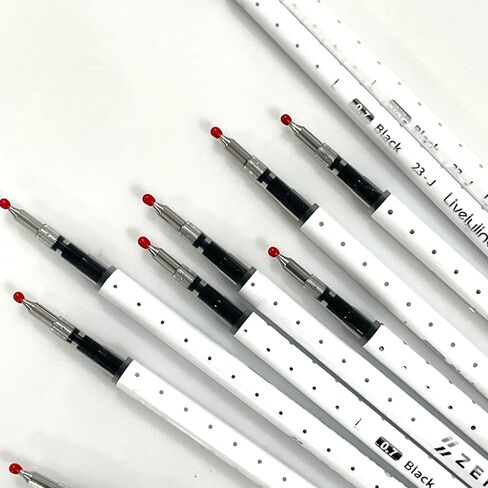 sencoo 10 عبوات 0.7 ملم قلم حبر جل أسود استبدال عبوات أقلام حبر دوارة قابلة للسحب in Kuwait