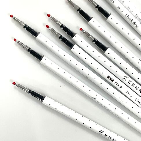 sencoo 10 عبوات 0.7 ملم قلم حبر جل أسود استبدال عبوات أقلام حبر دوارة قابلة للسحب in Kuwait