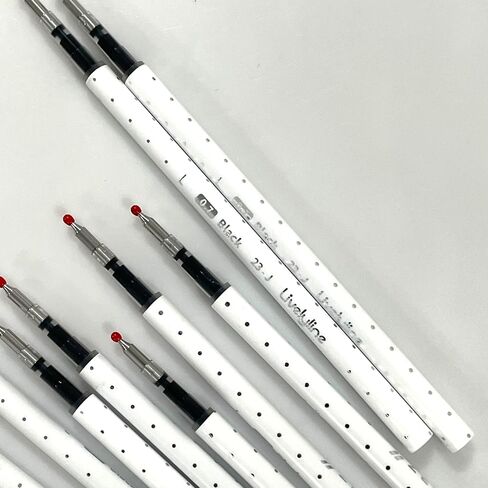 sencoo 10 عبوات 0.7 ملم قلم حبر جل أسود استبدال عبوات أقلام حبر دوارة قابلة للسحب in Kuwait