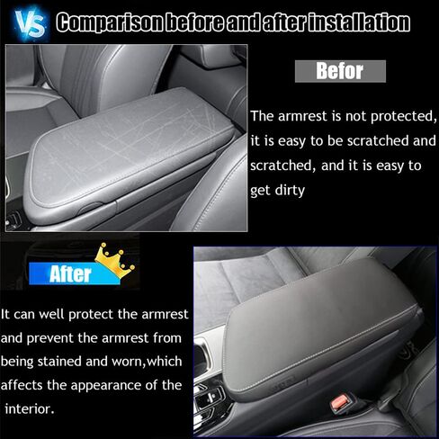 Kakash Custom Interior Accessories Compatible for Lexus NX 250 NX 350 NX 350h NX 450h+ 2022 2023 2024 Leather Center Console Cover Armrest Pad,Waterproof Anti-Scratch Protector Your Armrest(Red+Black) in Saudi Arabia