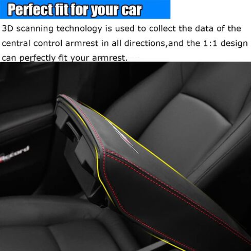Kakash Custom Interior Accessories Compatible for Lexus NX 250 NX 350 NX 350h NX 450h+ 2022 2023 2024 Leather Center Console Cover Armrest Pad,Waterproof Anti-Scratch Protector Your Armrest(Red+Black) in Saudi Arabia