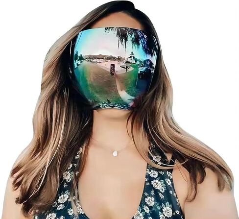 CHENSHU Oversized Full Face Sunglasses - Fashionable Sun Protection Polarized Face Shield,Beach, Outdoor Activities in Saudi Arabia