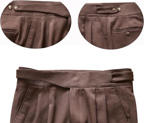 Men's Classic Gurkha Naples Italian Style Dress Pants No Iron in Saudi Arabia