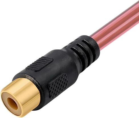 RCA أنثى إلى 2 ذكر مقسم 2 حزمة، مقسم RCA 1 أنثى إلى 2 ذكر، محول RCA Y ثنائي ذكر إلى أنثى واحدة كابل ستيريو RCA للصوت والفيديو مطلي بالذهب in Kuwait