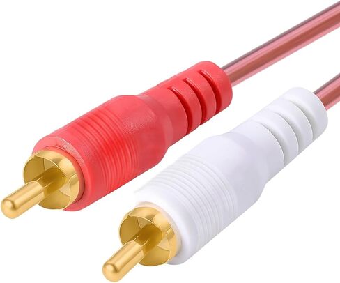 RCA أنثى إلى 2 ذكر مقسم 2 حزمة، مقسم RCA 1 أنثى إلى 2 ذكر، محول RCA Y ثنائي ذكر إلى أنثى واحدة كابل ستيريو RCA للصوت والفيديو مطلي بالذهب in Kuwait