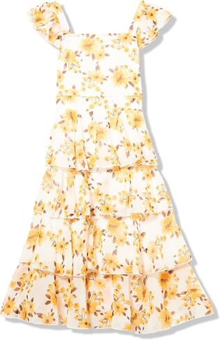 Speechless Girls' Flutter Sleeve Maxi Chiffon Dress and Handbag in Saudi Arabia
