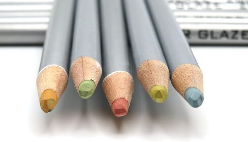 ChiPigments® *Set of 5* Underglaze Pencils for Fused Glass and Ceramic Projects with Bonus Pencil Pointer File. (Brights) in Saudi Arabia